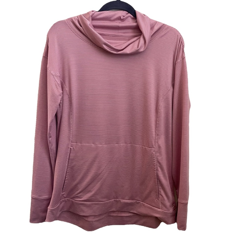 Danskin Pink Striped Pullover Activewear- L